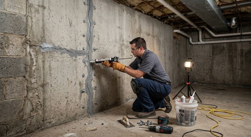 Basement Crack Repair in Bethel Park, PA