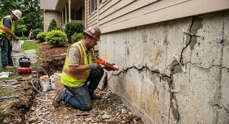 Cracked Foundation Repair in Ambridge, PA
