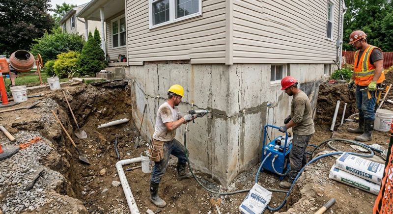 Cracked Foundation Repair in Harrison City, PA