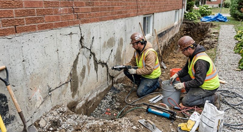Cracked Foundation Repair in Trafford, PA