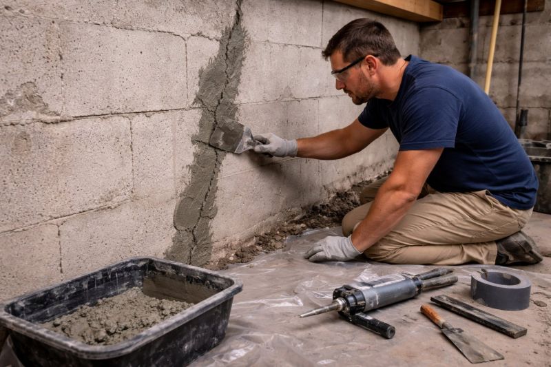 Foundation Crack Repair in North Versailles, PA