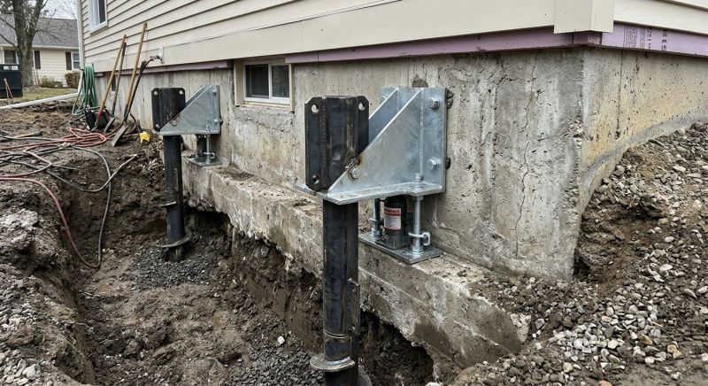 Foundation Pier Leveling in Bethel Park, PA