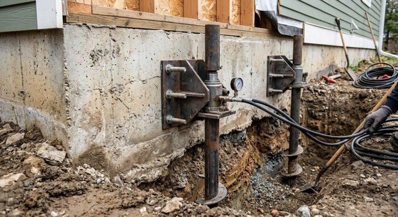 Foundation Pier Leveling in Bethel Park, PA