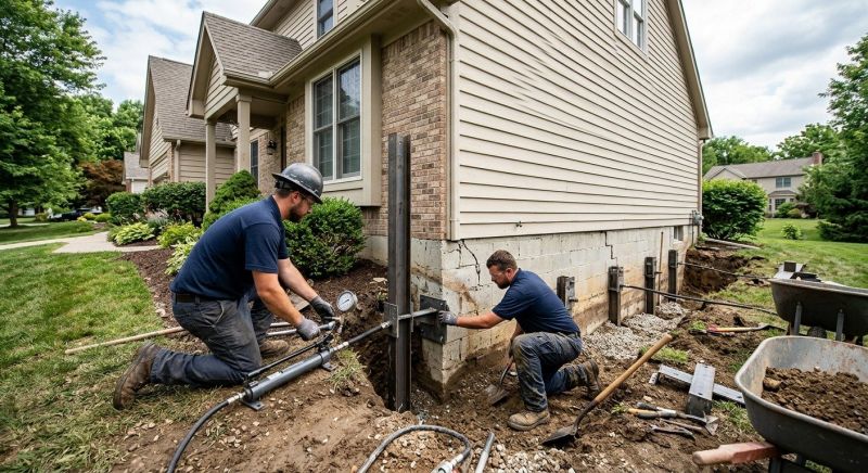 Foundation Pier Repair in Bethel Park, PA