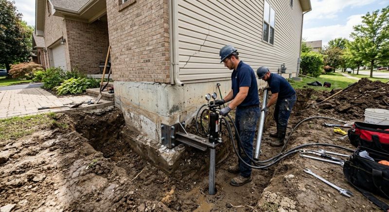 Foundation Settlement Repair in Bethel Park, PA