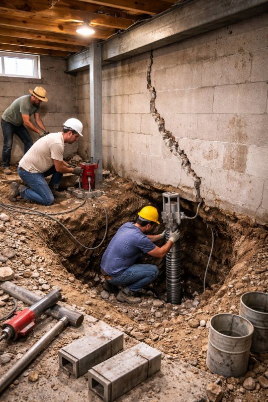 Foundation Structural Repair in Turtle Creek, PA