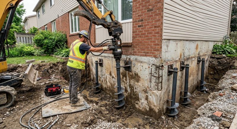 Helical Piers Installation in Bethel Park, PA