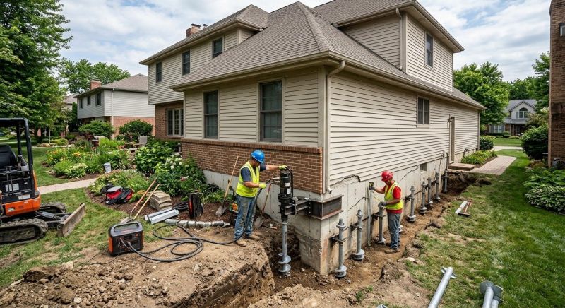 Helical Piers Installation in Bethel Park, PA