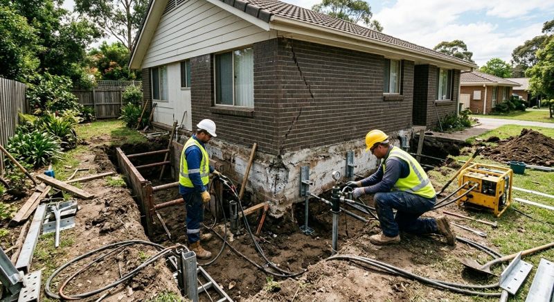 House Foundation Repair in Carnegie, PA