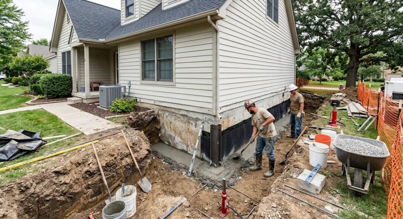 House Foundation Repair in New Stanton, PA