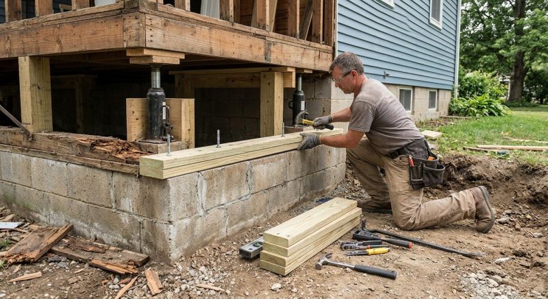 Sinking Foundation Repair in Aliquippa, PA