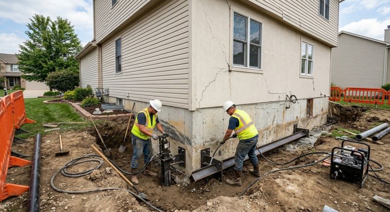 Sinking Foundation Repair in West Newton, PA